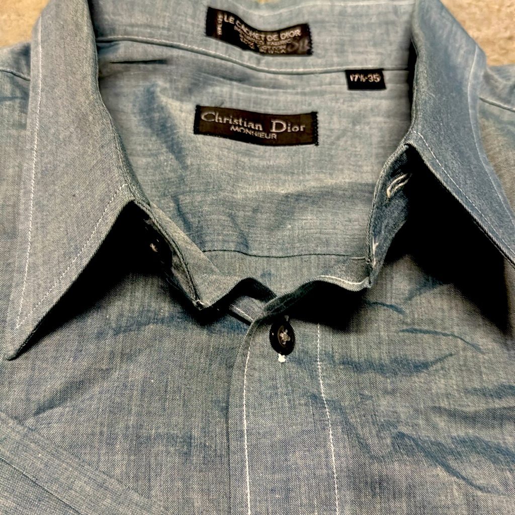 Gently Worn Christian Dior Long Sleeve Men’s Size 17 1/2 Dress Shirt.